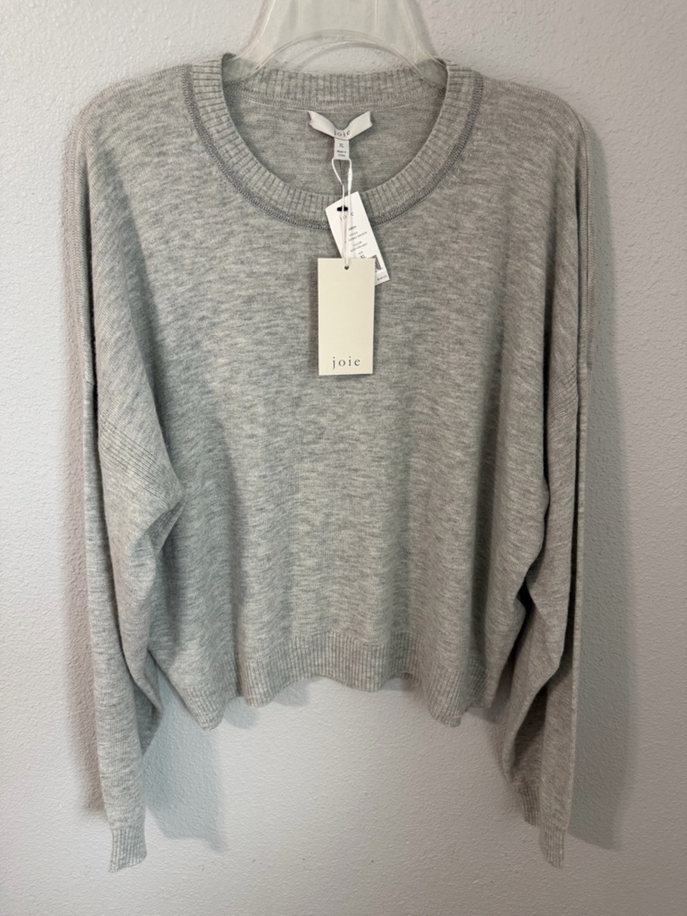 Joie Gray Knit Crewneck Sweater